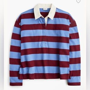 J crew Striped rugby shirt medium new with defect